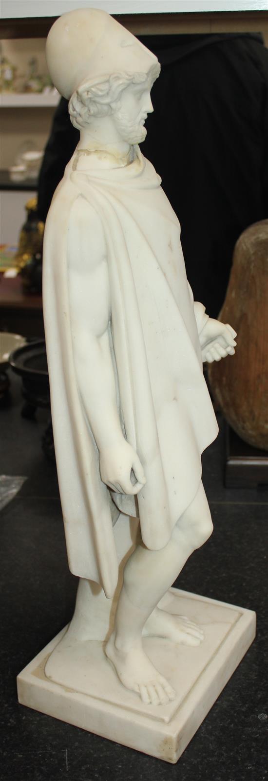 After The Antique: A 19th century marble figure of Pericles, 2ft high